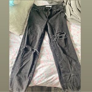 Garage, ripped, vintage, straight leg jeans